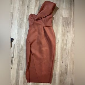 ASOS petite blush pink dress